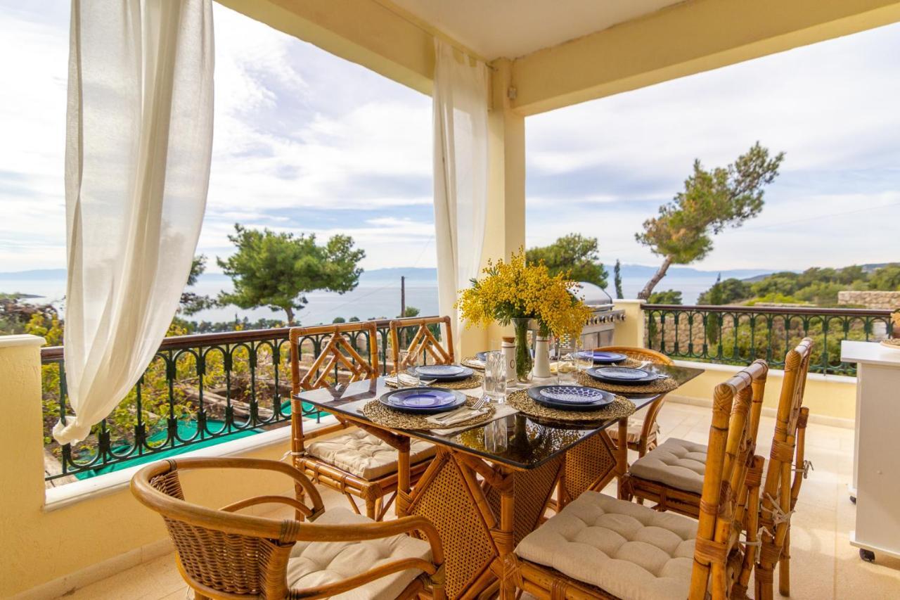 House With Amazing Ocean View And Patio - Pool Villa Porto Heli Exterior photo